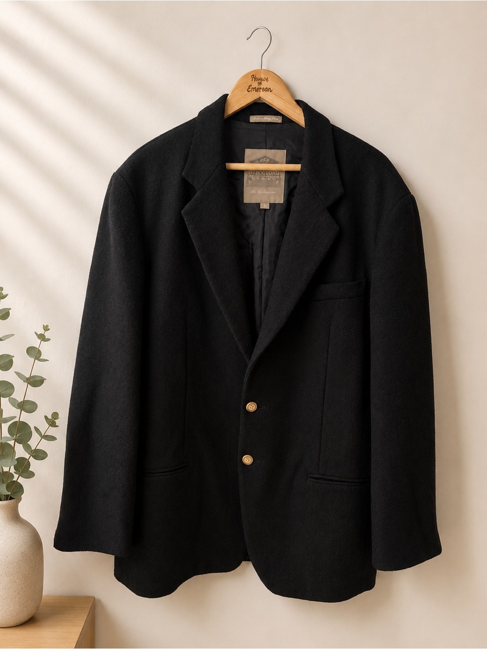 Structure Black Wool Coat Sport Coat Size L